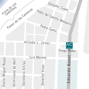 Gran Canaria gay friendly holiday accommodation AC Hotel Las Palmas Map