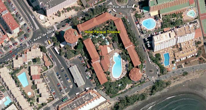 Gran Canaria gay friendly holiday accommodation Hotel Parque Tropical Map