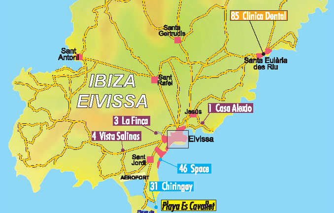 Ibiza gay guesthouse La Finca Location