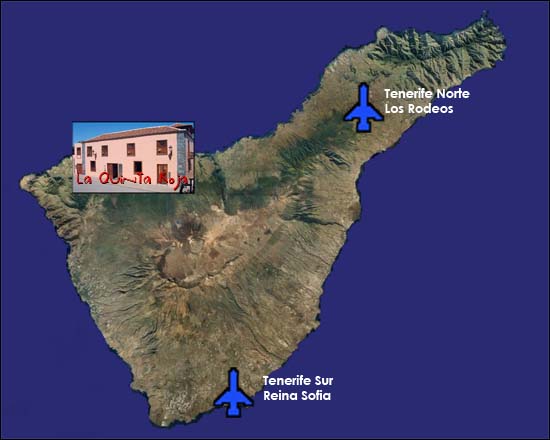 Tenerife gay holiday accommodation Hotel La Quinta Roja Map