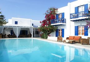 Mykonos gay holiday accommodation Hotel Dionysos