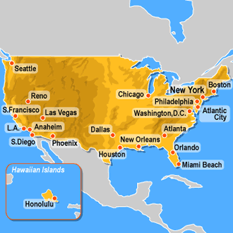 Gay United States Destinations map