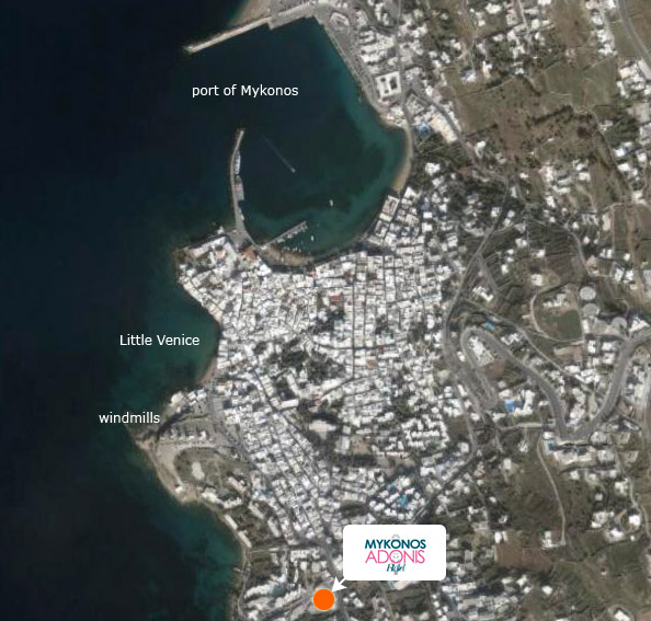Adonis Hotel Location