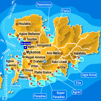 Mykonos Hotel Apanema Resort Location