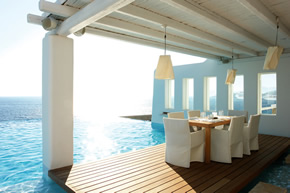Mykonos gay holiday accommodation Cavo Tagoo Hotel Restaurant