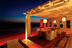 Mykonos gay holiday accommodation Cavo Tagoo Hotel Restaurant