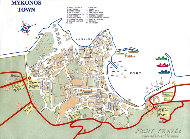 Mykonos Hotel Hermes Location