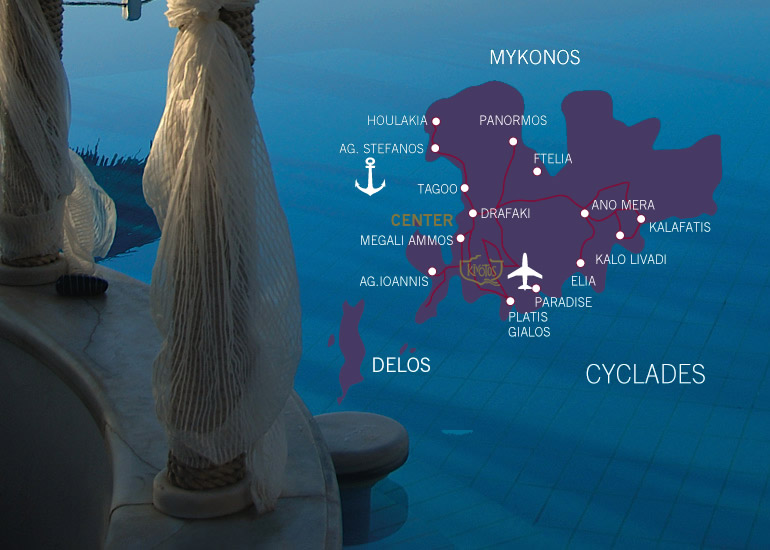 Mykonos gay Kymata Pension Location