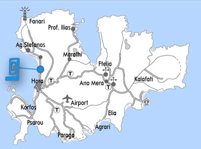 Mykonos Hotel Kouros Location
