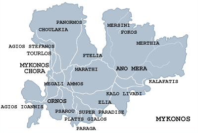 Mykonos Hotel Matina Location