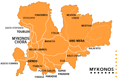 Mykonos Ostraco Suites Hotel Location
