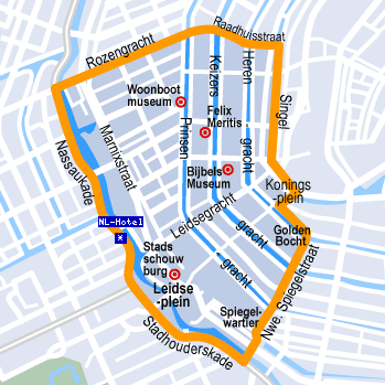 Amsterdam gay Hotel NL Location
