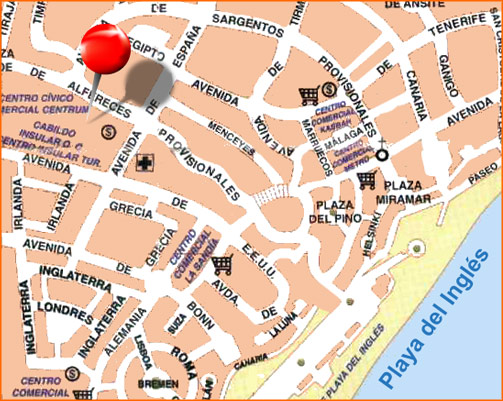 Gran Canaria gay friendly holiday accommodation Hotel Neptuno Map