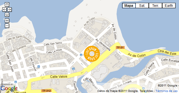 Tenerife gay holiday accommodation Oasis Orotava Palace Hotel Map