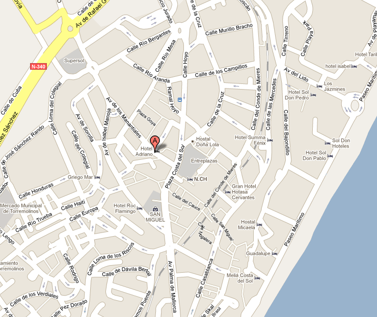 Adriano Hotel Location Torremolinos