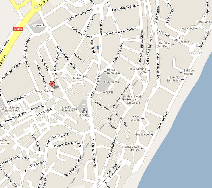 Marconfort Griego Hotel Location Torremolinos