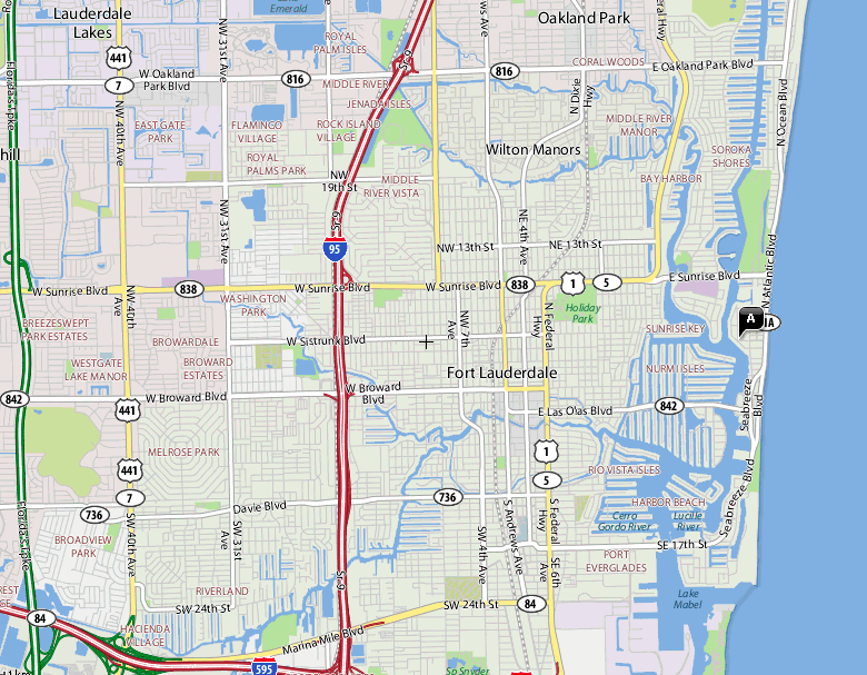 Fort Lauderdale gay Hotel Palm Plaza Resort Location