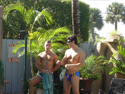 Ft.Lauderdale exclusively gay men's clothing optional The Cabanas Guesthouse and Spa